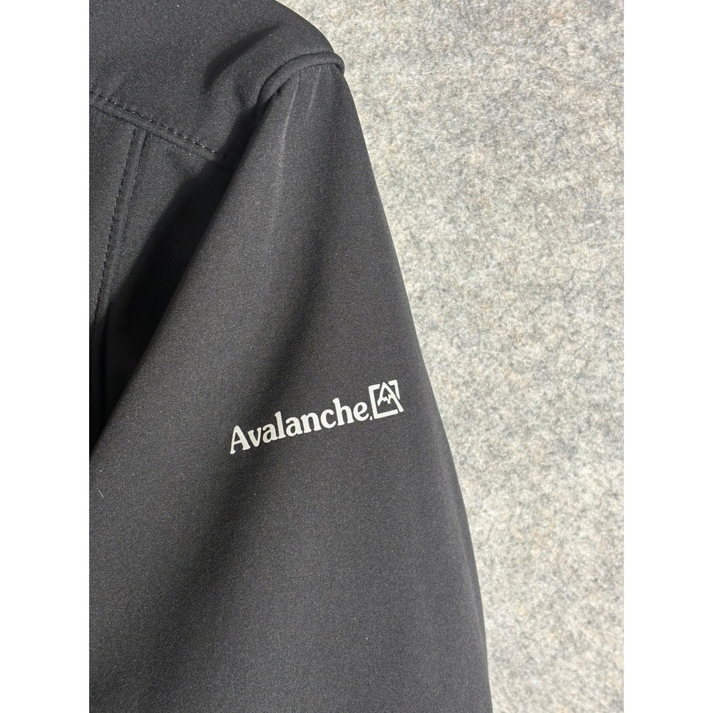 Avalanche Black Hooded Softshell Jacket Full Zip … - image 2